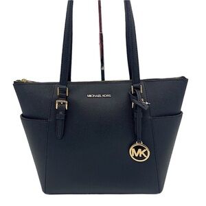 Michael Kors Charlotte Tote Bag Black/Gold